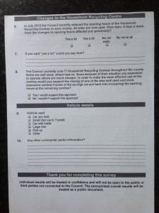 Wiltshire Council Household Recycling Survey - Part 2