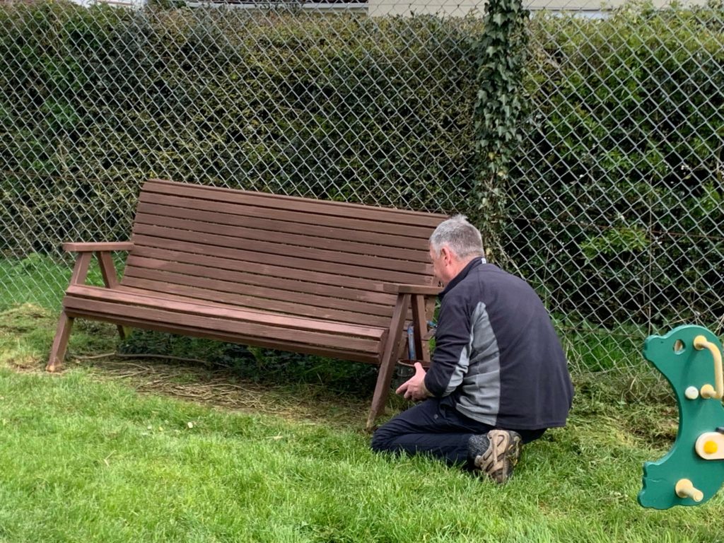 Saturday 15th April - Works at Everleigh Playground - Painting